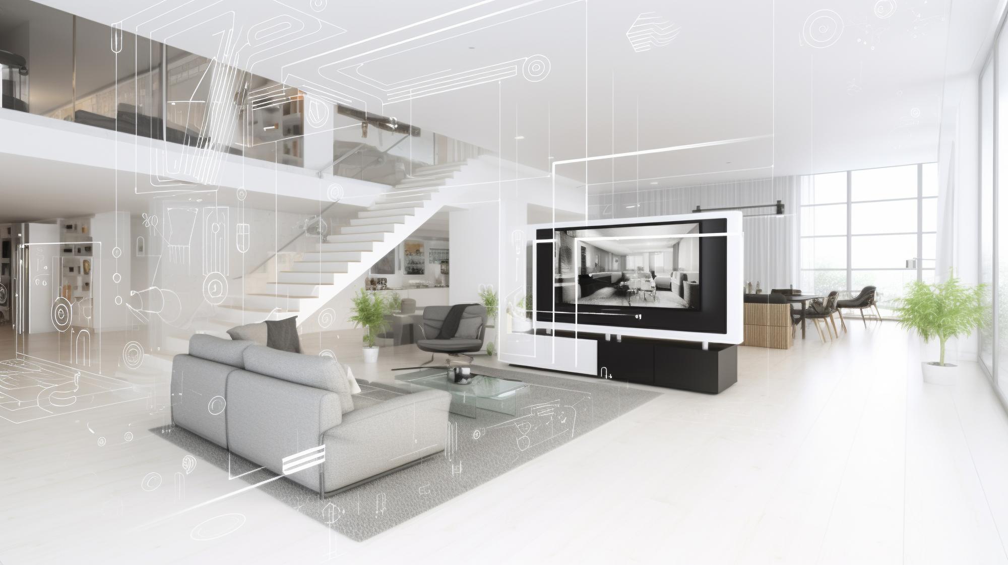 living spațios cu soluții smart